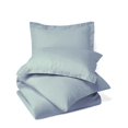 thumbnail image 2 of Queen Duvet Cover 3 Piece Set (1 Duvet Cover + 2 Pillow Shams), 700 TC Luxurious 100% Cotton - Comforter Cover with Zipper Closure and Corner Ties - (Solid Light Blue) - By The Great American Store, 2 of 4