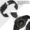 thumbnail image 3 of WUWOCJ 20MM Soft Silicone Band Compatible with Garmin Vivoactive 5/Vivoactive 3/3 Music/Venu/Venu Sq/Venu Sq 2/Venu 2 Plus (Black), 3 of 5