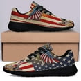 thumbnail image 3 of German Shepherd Under God American flag Shoes Sneakers Black Size 11.5, 3 of 7