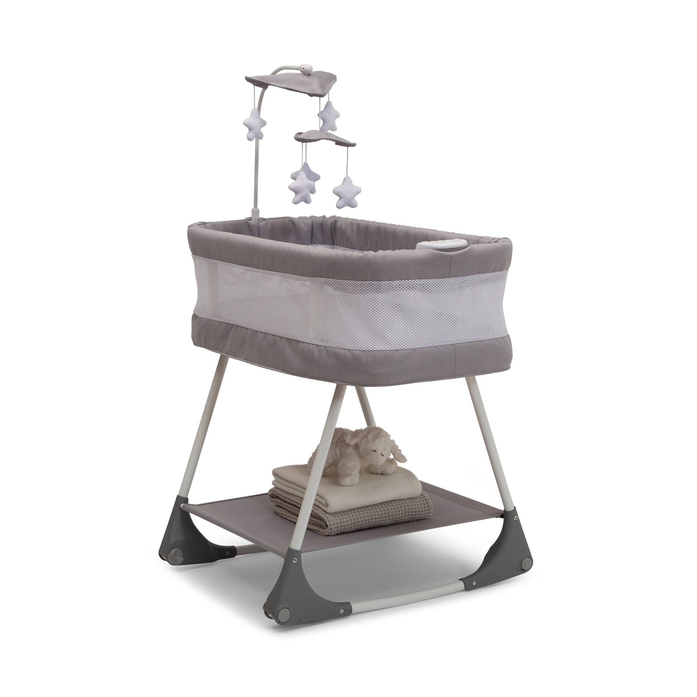 Free Shipping Chicco LullaGo Anywhere LE Portable Bedside Bassinet with Removable Canopy Serene Beige New Walmart