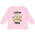 thumbnail image 3 of Inktastic Cute Sloth I Love My Papa with Green Leaves Boys or Girls Long Sleeve Toddler T-Shirt, 3 of 5