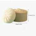 thumbnail image 6 of Squeezable Dumpling Squishy Stress Ball, Jumbo Steamed Bun Toy for & Adults, Anxiety Relief Fidget, Birthday & Holiday Gift, Yellow, 6 of 9