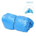 thumbnail image 3 of 100pcs Disposable Plastic Shoe Covers Carpet Cleaning Overshoes (Blue), 3 of 8