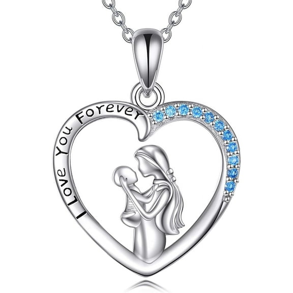 Mom Necklace For Women Sterling Silver Mother Necklace Mothers Day Birthday Jewelry Gifts For Mother Grandma 18"[o2756]