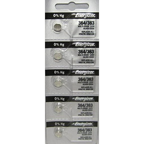 5 ENERGIZER (1 Pack) 364 3V Lithium Coin Cell Batteries