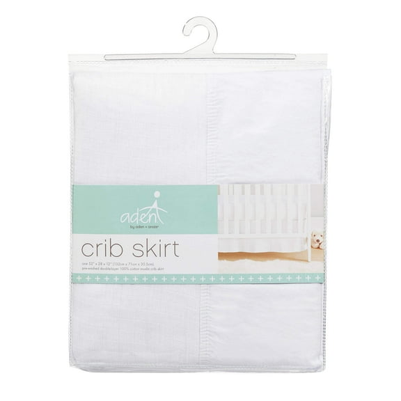 aden   anais essentials aden crib skirt white
