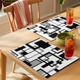 thumbnail image 4 of Placemat Set of 6 Modern Placemats for Dining Table Black and Whit Lines Washable Table Mats for Kitchen and Party Decor Indoor & Outdoor Use, 4 of 8