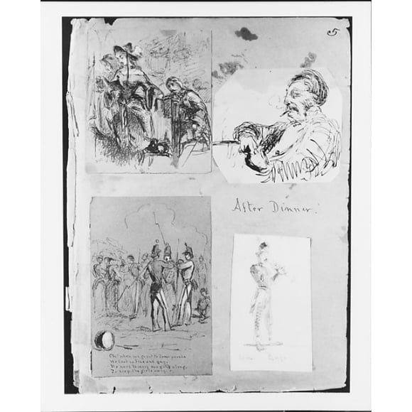 Jem Bags (Recto); Dessin de Figure Féminine (Verso) (à Partir de Carnet de Croquis) Affiche Imprimée par James McNeill Whistler (américain, lowell, massachusetts 1834 121903 londres) (18 x 24)