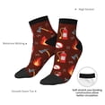 thumbnail image 6 of Rateoe Fire Extinguisher Pattern Quarter Crew Socks,Toe Seamed Ankle Socks,Cotton Cushioned Breathable Athletic Crew Sports Socks, 6 of 7