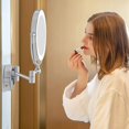 thumbnail image 2 of 8 Inch LED Lighted Wall Mount Makeup Mirrors with 7X Magnification,Chrome M1805D(8in, 7X) perfect gift for women & girls, 2 of 5