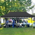thumbnail image 2 of Pireart 10' x 20' Pop up Canopy Tent Commercial Outdoor Canopy Wedding Party Tent with Removable Sidewalls and Carry Bag, Black, 2 of 8