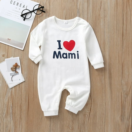 

Newborn Infant Baby Boy Girl Letter Romper Jumpsuit Clothes Outfits Fragarn