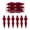 Red, variant on Beautynvta 6 Pcs Christmas Tree Ornaments, Velvet Cone Shaped Hanging Ornaments for Christmas Tree, Flocked Shaped Christmas Balls for Christmas Party Decorations, 6.69"x1.57"x1.57", White