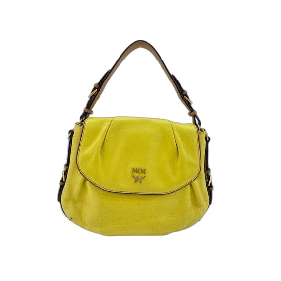 Pre-Owned MCM Shoulder Bag, Leather, Yellow
