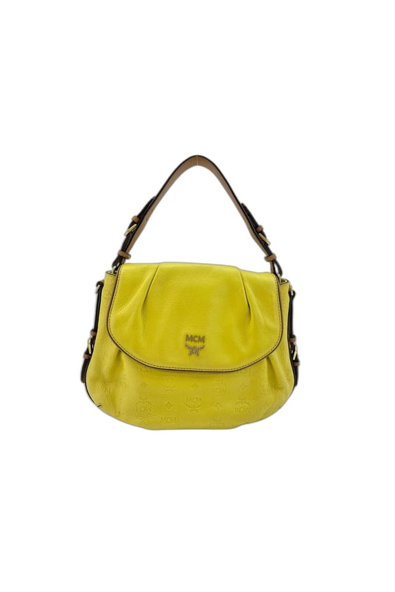 Pre-Owned MCM Shoulder Bag, Leather, Yellow