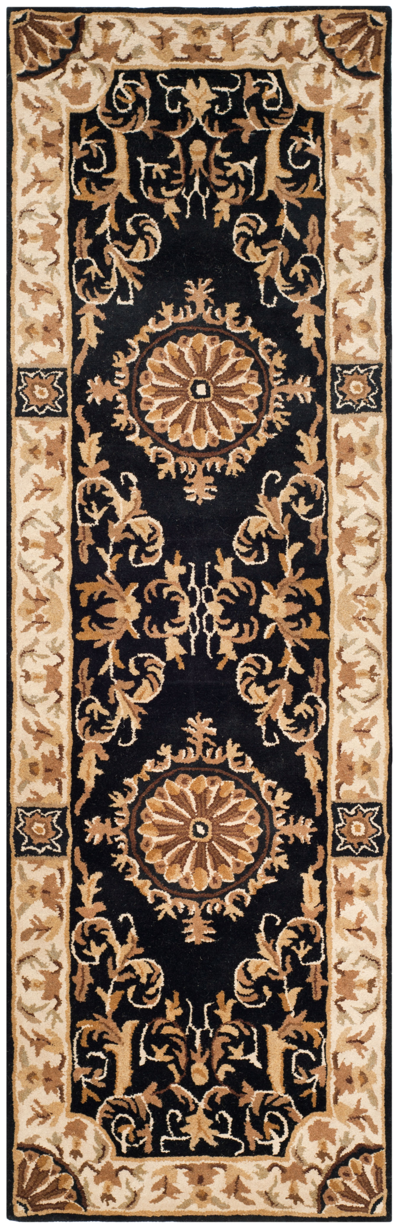 Safavieh Empire Naira Oriental Wool Runner Rug, Black/Ivory, 2'6" x 8'