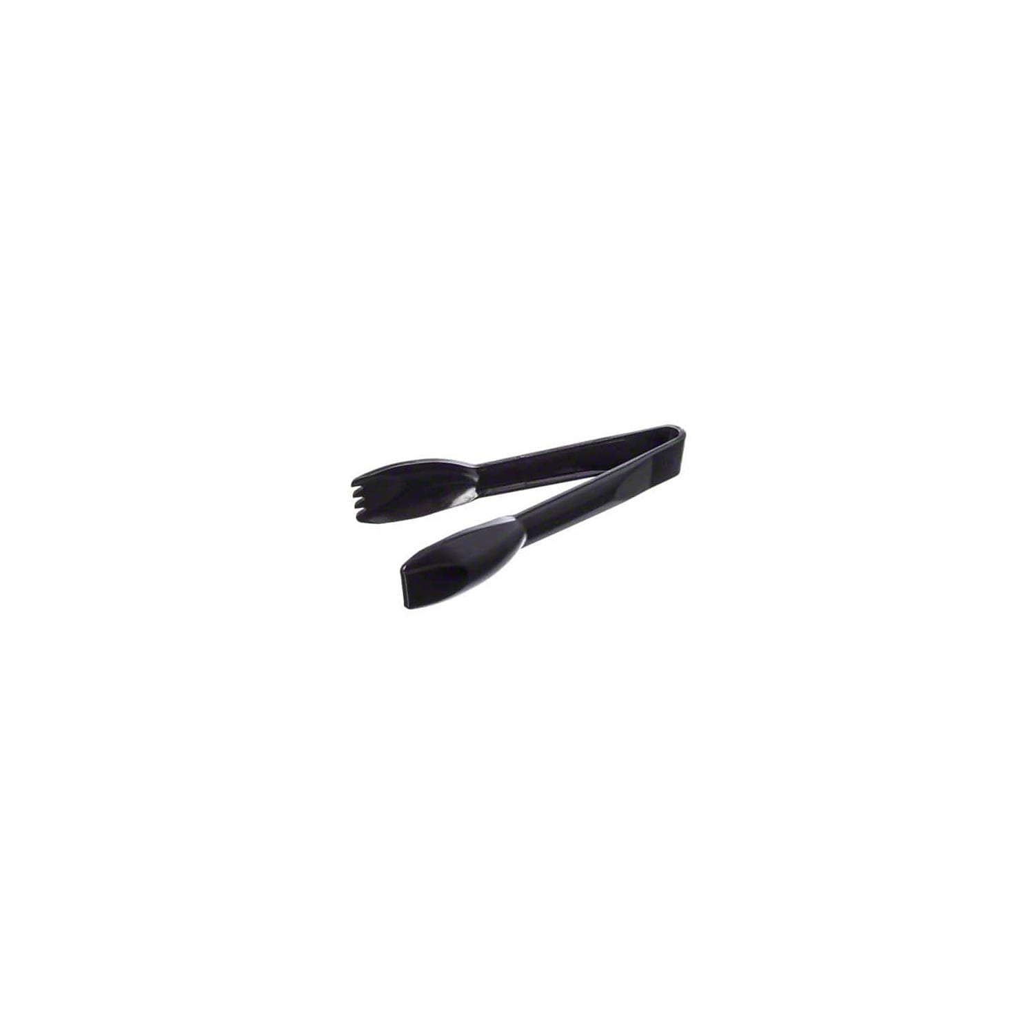 Carlisle 4606-03 6'' Plastic Carly High-Heat Salad Tongs Black CFS460603
