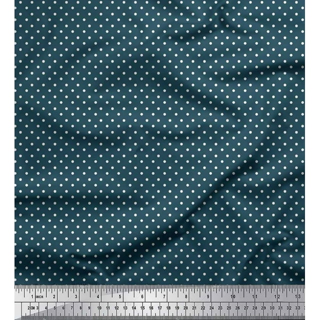 Soimoi Rayon Fabric Dots Dots Printed Craft Fabric by The Yard 42 Inch Wide