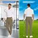 thumbnail image 5 of Pantalones deportivos de golf JWM para hombre, elásticos, con trabillas para cinturón, ajustados, 5 of 6