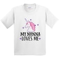 thumbnail image 3 of Inktastic My Nonna Loves Me Unicorn Youth T-Shirt, 3 of 5