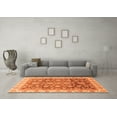 thumbnail image 3 of Ahgly Company Machine Washable Indoor Rectangle Oriental Orange Traditional Area Rugs, 3' x 5', 3 of 4