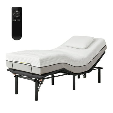 Yoneston Twin XL Electric Adjustable Bed Base Frame with Wireless Remote Head and Foot Incline, One Touch Comfort Positions, Anti-Snore