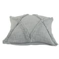 thumbnail image 2 of Ox Bay Sara 18" x 18" Light Gray Shag Diamond Cotton Adult Decorative Throw Pillow, 2 of 9