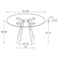 thumbnail image 7 of Alaia Round 51-inch Clear Glass Top Dining Table Chrome, 7 of 7