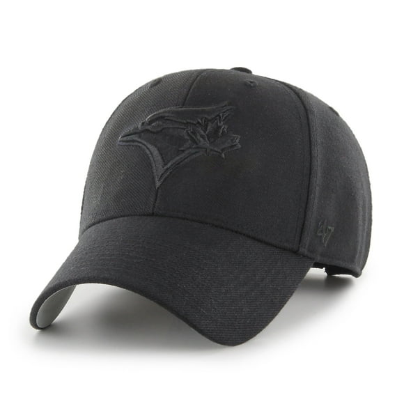 '47 Men's Toronto Blue Jays Black On Black MVP Adjustable Hat - One Size