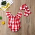 thumbnail image 2 of Jxzom Newborn Kids Baby Girls Clothes Floral Jumpsuit Romper Playsuit + Headband Outfits, 2 of 7