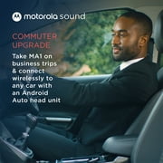 Motorola Sound MA1 Wireless Android Auto Car Adapter - Instant Connection Using Google-Licensed Bridge Technology from Smartphone to Screen - USB Type-A Plug-in - Secure Gel Pad