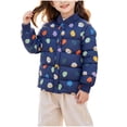 thumbnail image 3 of Frnrwgo Boys 2-8Y Quilted Padded Jacket Stand Collar Snap Front Printed Soft Comfortable Fall Winter Coat, 3 of 9