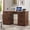 Walnut, variant on Euroco 55" Executive Desk with Charging Station & 5 Drawers, Farmhouse Computer Desk with File Drawer & Cabinet,Wooden Home Office Desk for Work Study,Gray