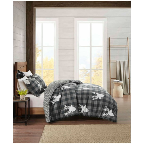 Premier Comfort Flannel Comforter Deer Mini Set, King/California King
