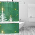 thumbnail image 4 of Sigee Christmas Green for Waterproof Fabric Shower Curtain 72" W x 72" H for Bathroom Shower Curtain, 4 of 5