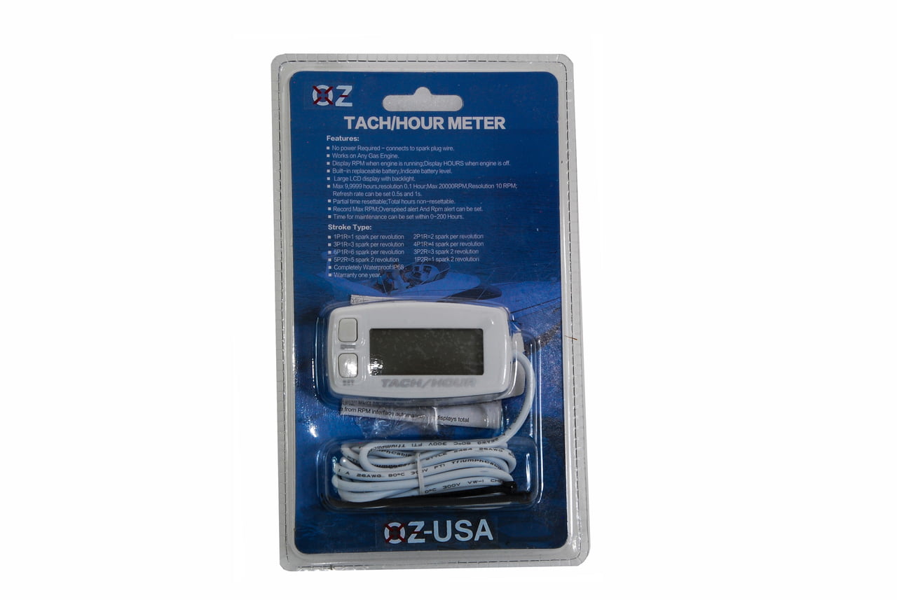 Details about   Tachometer 2/4 Stroke 12 V White With Hourmeter Brand Guardian 27.521.05 