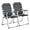 Black, variant on NALYL Aluminum Patio Lawn Chairs Folding 2 Pack with Detachable Cup Holder, Webbed Beach Chair Folding Chair Outdoor Portable Camping Chair for Yard, Garden