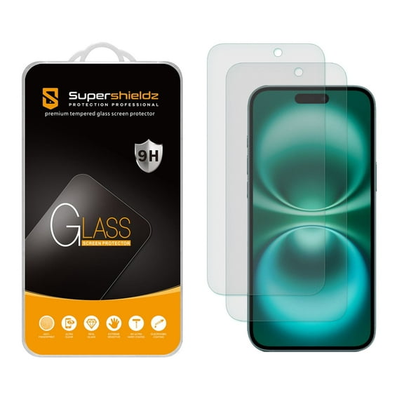 (2 Pack) Supershieldz Anti Glare (Matte) Tempered Glass Screen Protector Designed for iPhone 16/ iPhone 15 (6.1 inch) Anti Fingerprint, Anti Scratch, Bubble Free