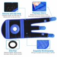 thumbnail image 5 of Rodillera con diseño de rótula abierta para dolor en las articulaciones, deportes, rehabilitación de lesiones, rodillera ajustable para hombres y mujeres con 3 correas, talla XL-M, azul, 1 par, 5 of 5