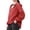 Red, variant on ​Women's Lightweight Hooded Zip-Up Jacket – Casual Solid Color Windbreaker Coat