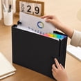 thumbnail image 3 of 5-Pocket Expandable Accordion File Folder, Compact Expanding Plastic Folder For Receipts, Documents & Daily Office Supplies (Yellow), 3 of 5