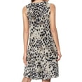 thumbnail image 2 of Glacier Black and Gray Cheetah Print Spring Summer Dresses for Women Fashion T-shirt Dress Casual Sleeveless Loose Sundress with Pockets, 2 of 5