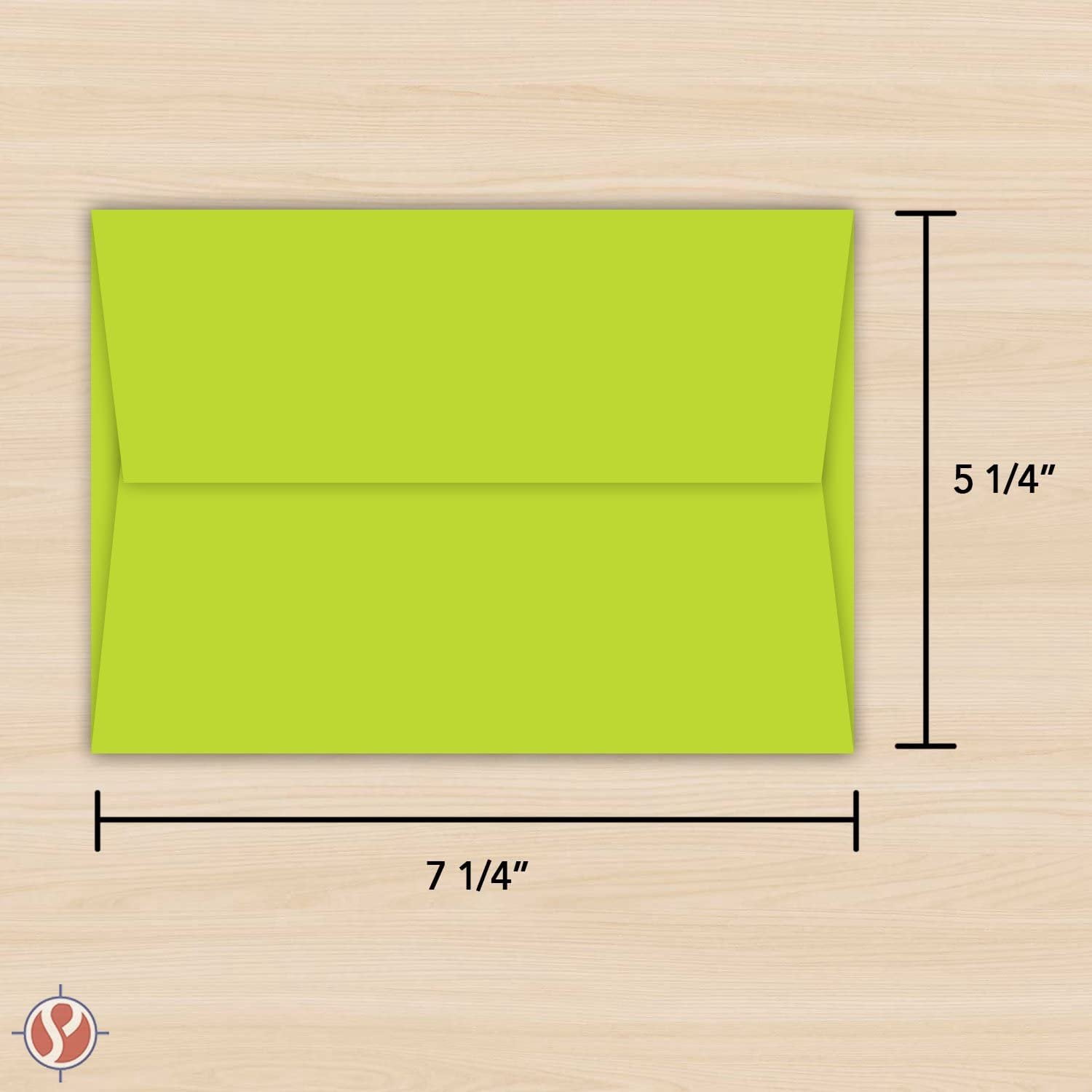 Yellow Green A7 Bright Color Envelopes - 5 1/4 x 7 1/4 Inches - Perfect for 5x7 Photos, DIY Arts and Crafts Cards - for Professional and Homemade Projects - Pack of 50 Envelopes