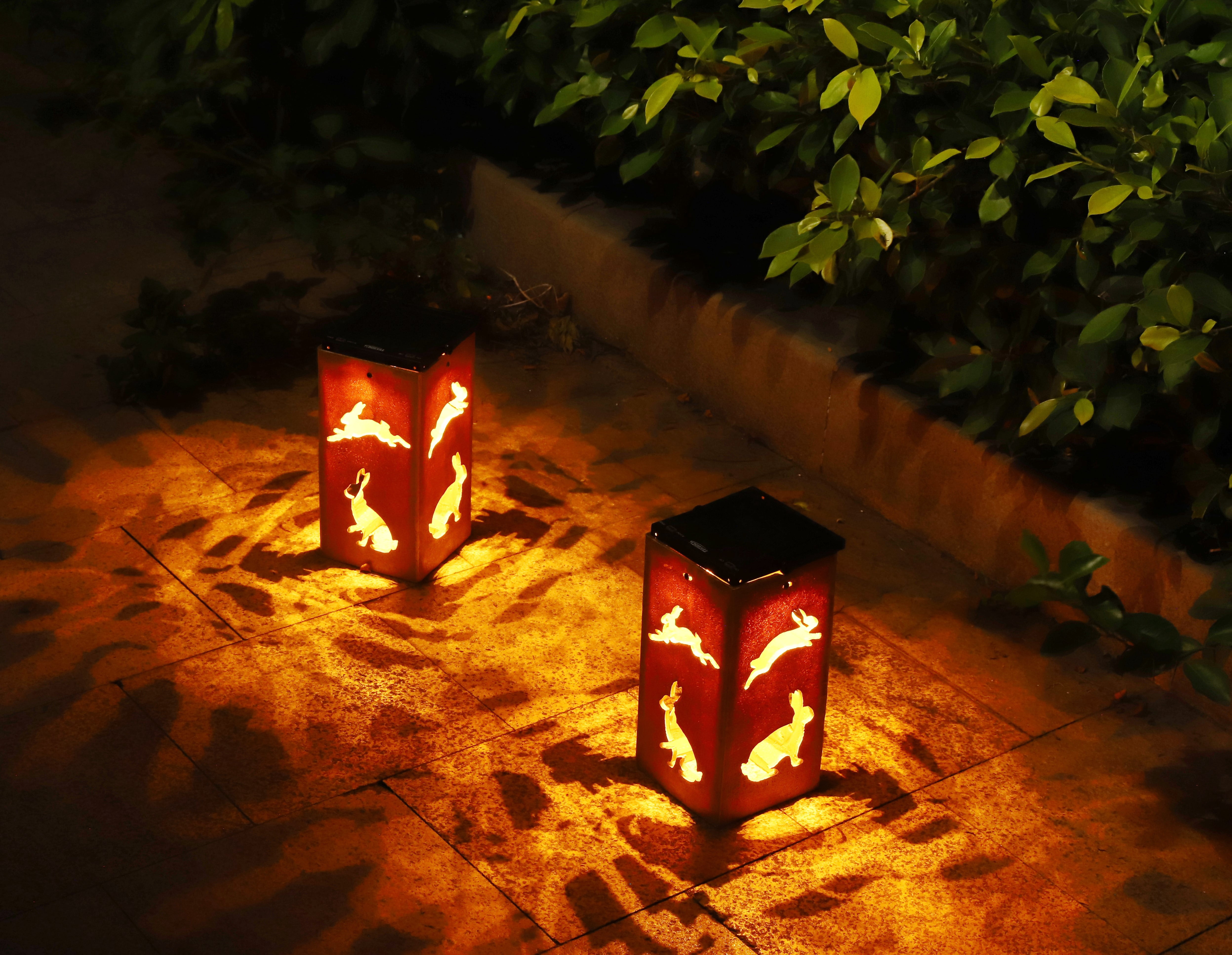 Solar Decorative Portable Lantern - Rabbit