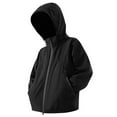 thumbnail image 5 of LpwkSSA Sports Windbreaker for Men Hooded Zipper Windproof Waterproof Coat with Pocket Casual Solid Color Long Sleeved Outdoor Jacket Black XXXXL, 5 of 6