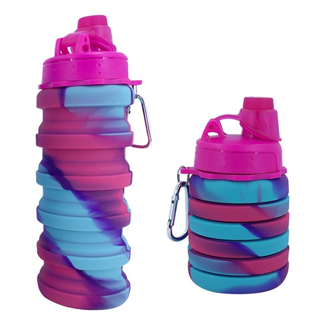 Botella Termo Plegable Silicon 500 Ml Gym Grado Alimenticio