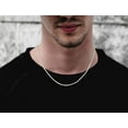 thumbnail image 5 of Savlano 925 Sterling Silver Solid Italian Round Diamond Cut Snake Chain Necklace for Men & Women - Made in Italy Comes in 0.8mm, 1mm, 1.2mm, 1.5mm, 2mm & 3mm, 5 of 7