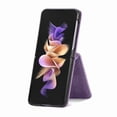 thumbnail image 4 of SaniMore for Samsung Galaxy Z Flip 4 6.7" 2022 Case, Detachable Zipper Wallet Card Slots Kickstand Wireless Charging Wear-resistant PU Leather Shockproof Folding Case for Galaxy Z Flip 4, Purple, 4 of 9