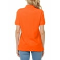 thumbnail image 2 of Basico Orange Polo Collared Shirts For Women 100% Cotton Short Sleeve Golf Polo Shirts For Women and Juniors, 2 of 5