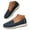 Blue, variant on Women's Loafers Shoes Casual Slip on Walking Flats Running Tennis Sneakers with Metal Chain